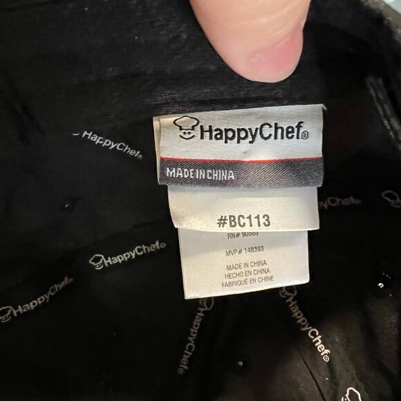 Happy Chef Black Baseball Hat OSFM Pre-Loved - Picture 2 of 4